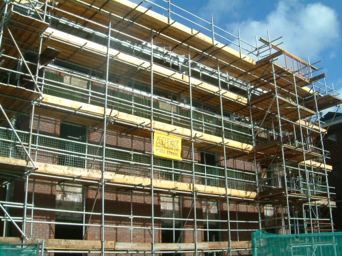 Scaffolding erected to Lancashire based offices